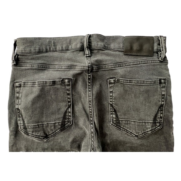AllSaints Mens Jeans 30 Gray Grey Cigarette Fit Slim Stretch Denim Pants Casual - Picture 8 of 10